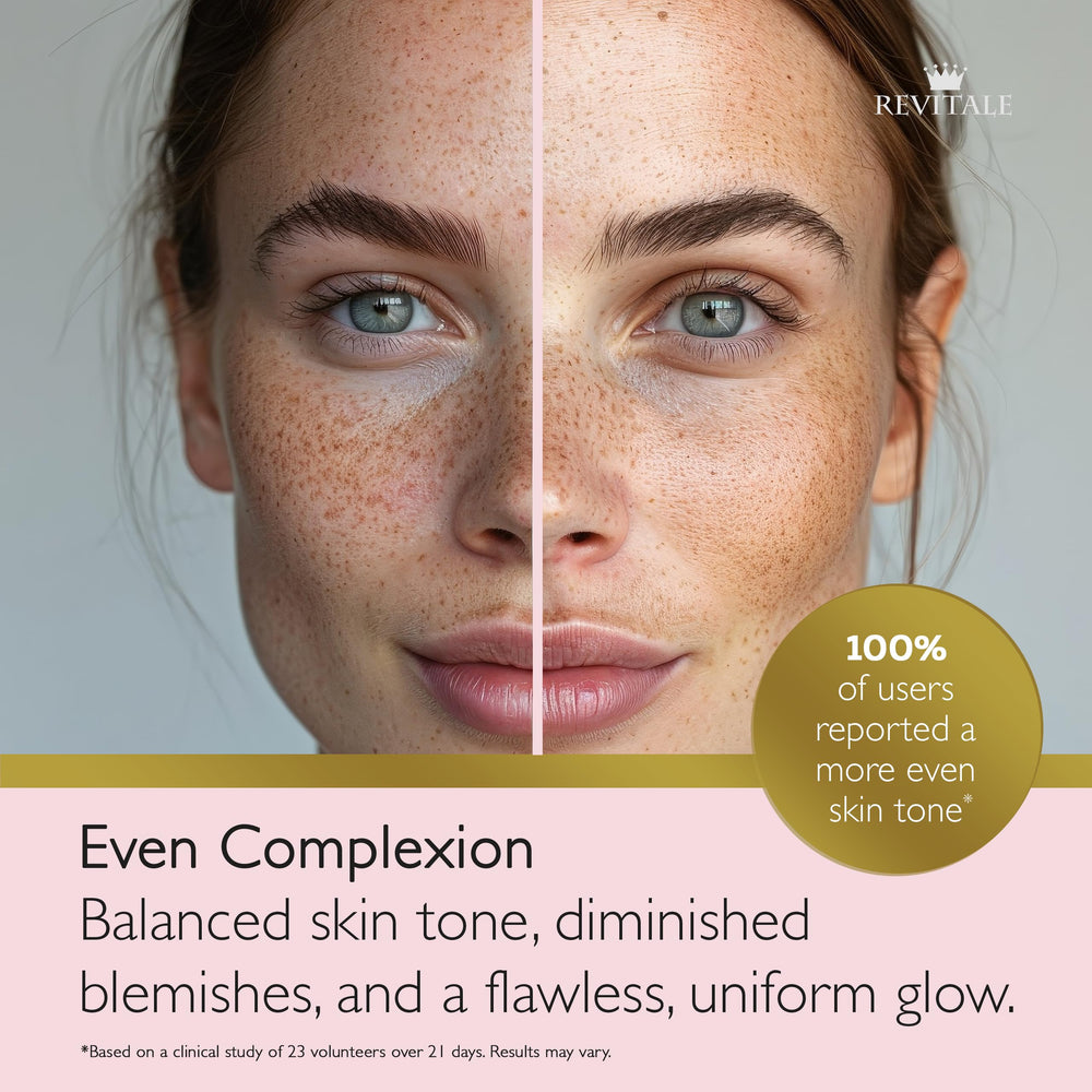 REVITALE being applied to arm showing visible smoothing benefit and even coverage