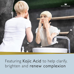 REVITALE close-up of bar texture with apricot kernel exfoliants for gentle resurfacing