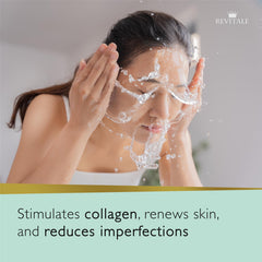 REVITALE soap lather in hand demonstrating smooth cleansing