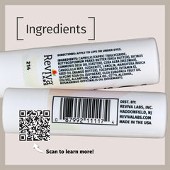 Reviva Labs applied to lips demonstrating hydration and natural sheen
