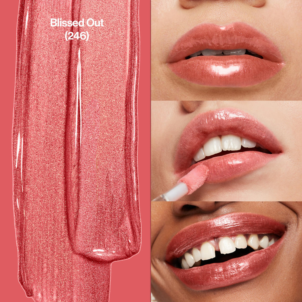 Revlon oversized applicator close-up delivering even high-shine coverage
