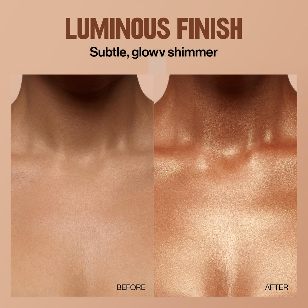 Revlon applied on cheekbone for instant luminous highlight
