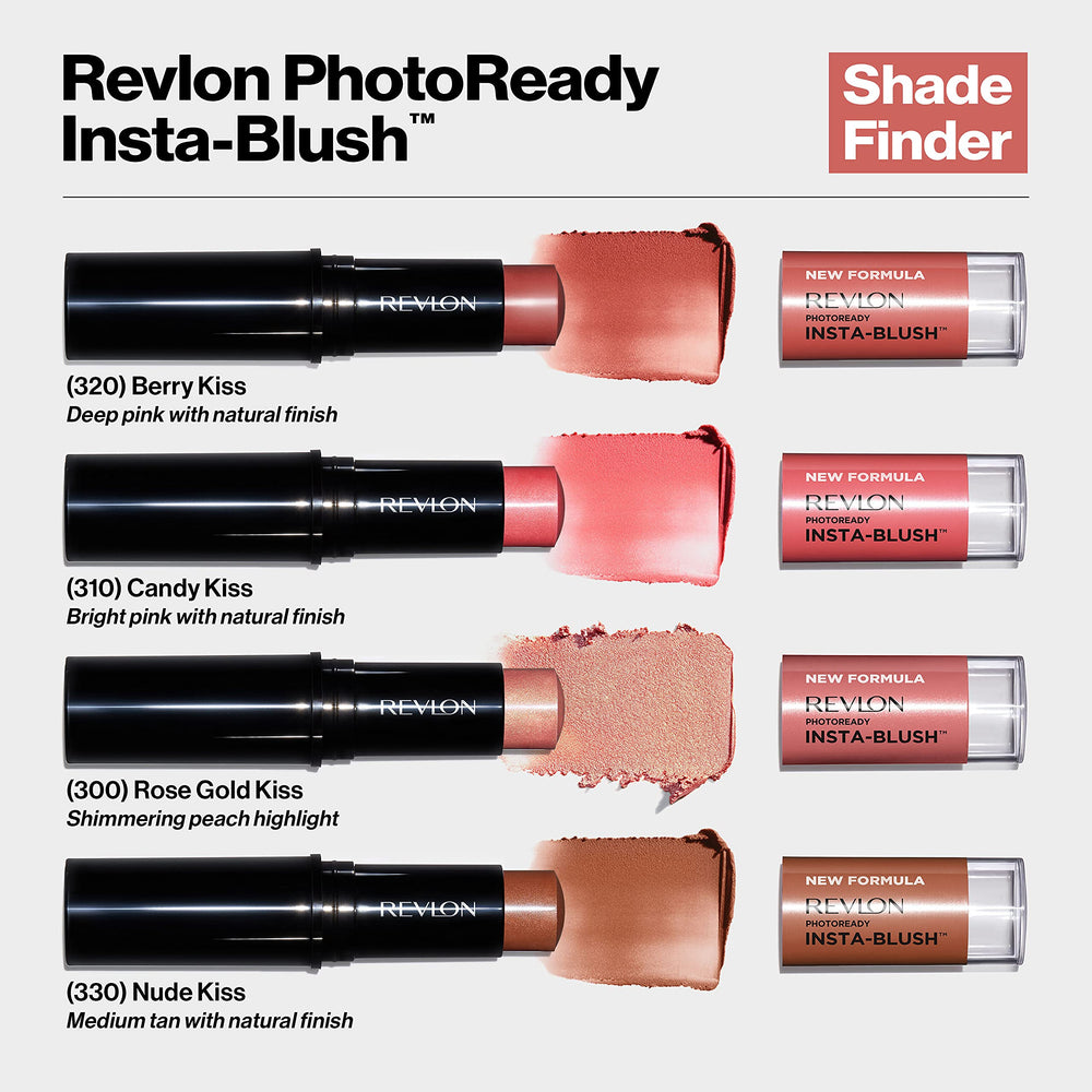 Revlon blush stick held in hand for size comparison and convenient portability
