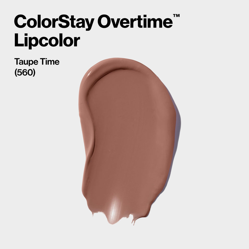 Revlon color swatch of Taupe Time showing rich pigment for versatile wear