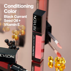 REVLON back label with ingredients highlighting black currant oil benefit