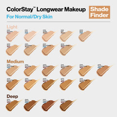 Revlon ColorStay before and after face comparison showing natural, even complexion