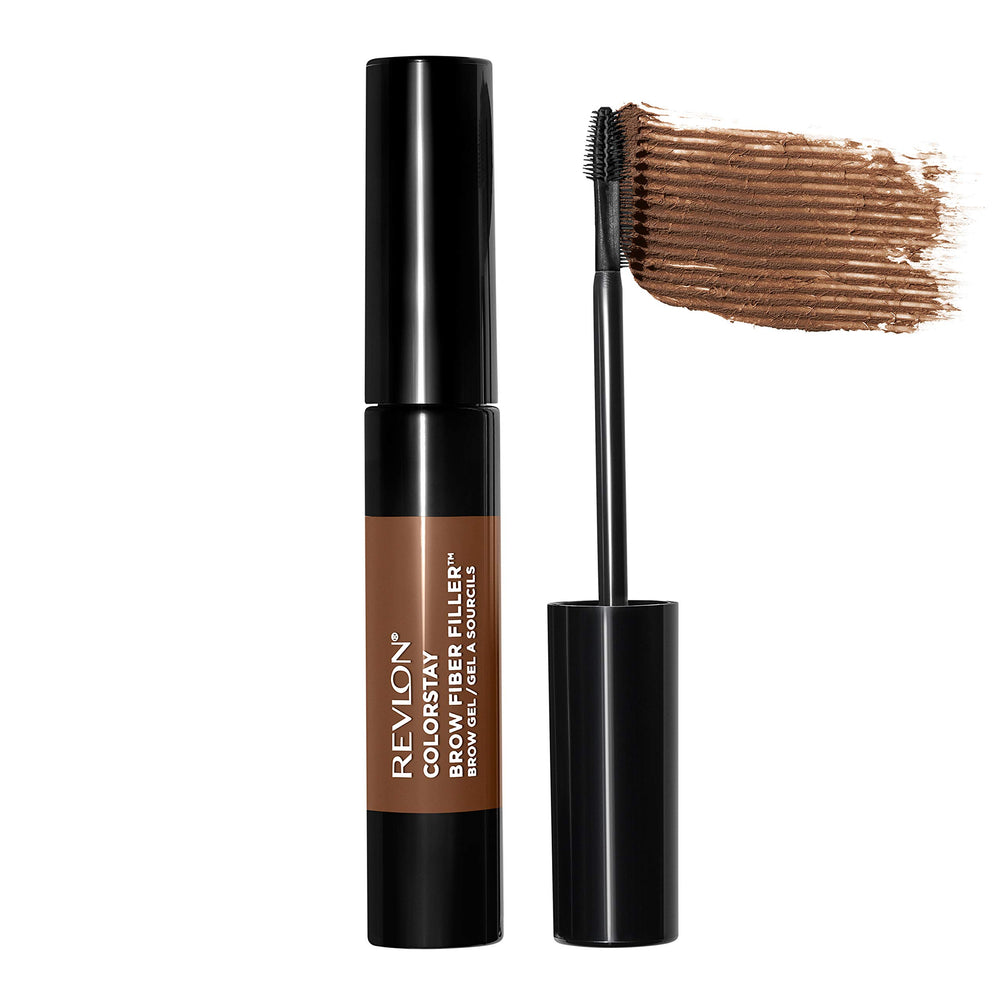 Revlon tube front view showing warm brown shade and compact size