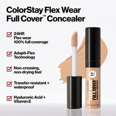 Revlon ColorStay Flex swiped texture demonstrating full coverage and blendability