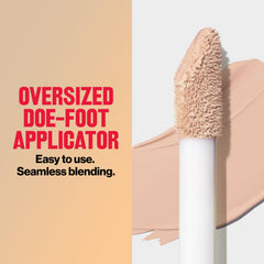 Revlon ColorStay Flex Wear next to a hand for scale, showing compact 0.34 fl oz