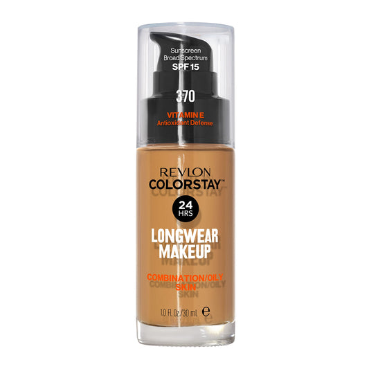 REVLON front packaging of ColorStay 370 Toast shows shade and benefits