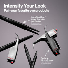 REVLON model wearing brown liner showing finished look benefit: wearable everyday drama