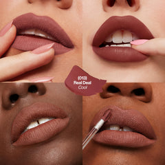 Revlon applicator closeup demonstrating precise tip and comfortable lip-hugging shape