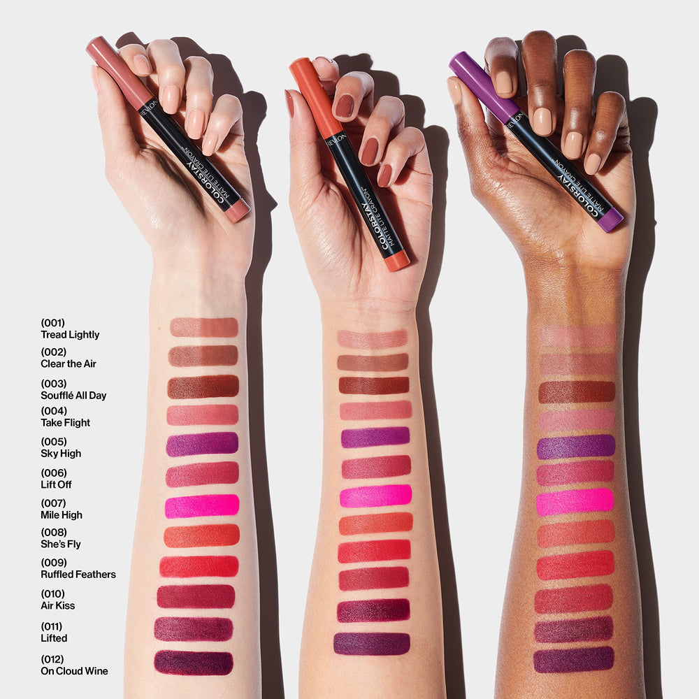 Revlon ColorStay Matte Lite held in hand for scale, compact portable convenience