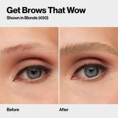 Revlon pencil on vanity with mirror for everyday eyebrow routine