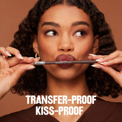 Revlon ColorStay Off Roading applied to lips shows precise definition benefit