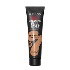 Revlon packaging label close-up showing shade info and ingredient clarity benefit