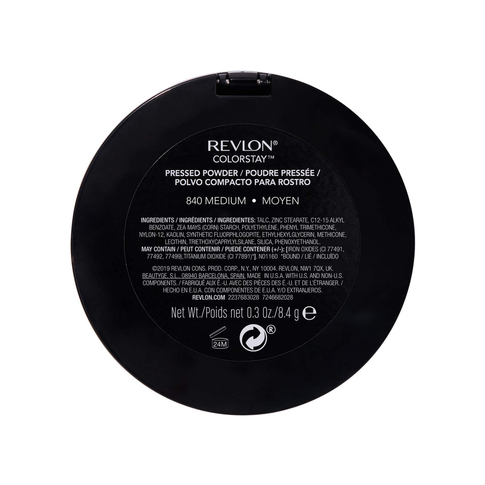 Revlon ColorStay compact in hand showing portable size for on-the-go use