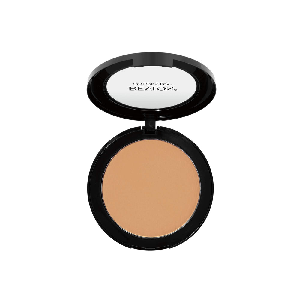 REVLON sponge applying powder demonstrating quick touch-up convenience benefit