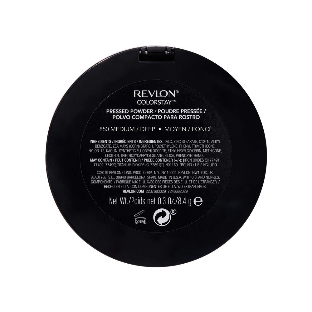REVLON compact placed in handbag showing on-the-go mattifying benefit