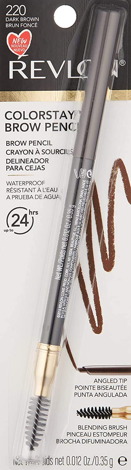 Revlon ColorStay placed beside brow tools showing grooming convenience