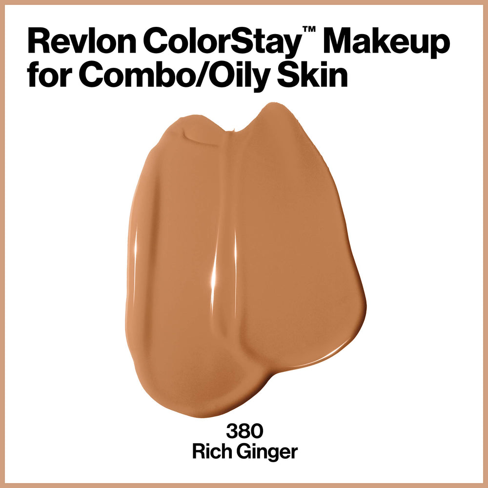 Revlon ColorStay pump dispenser close-up offering controlled, mess-free application