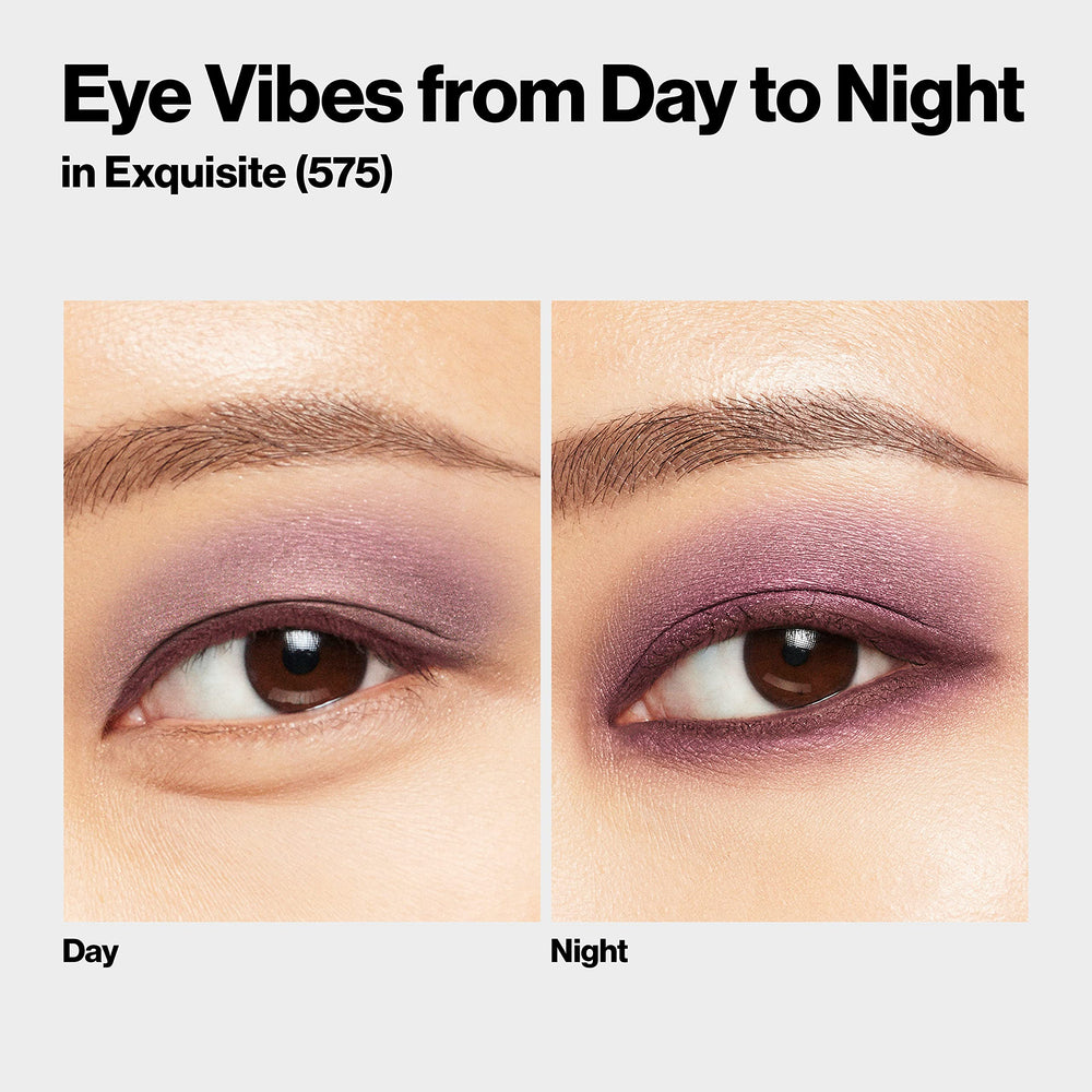 REVLON modeled evening eye look using palette showing transition to dramatic makeup benefit polished finish