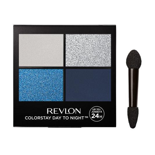 REVLON ColorStay quad front packaging showing compact design and shade names