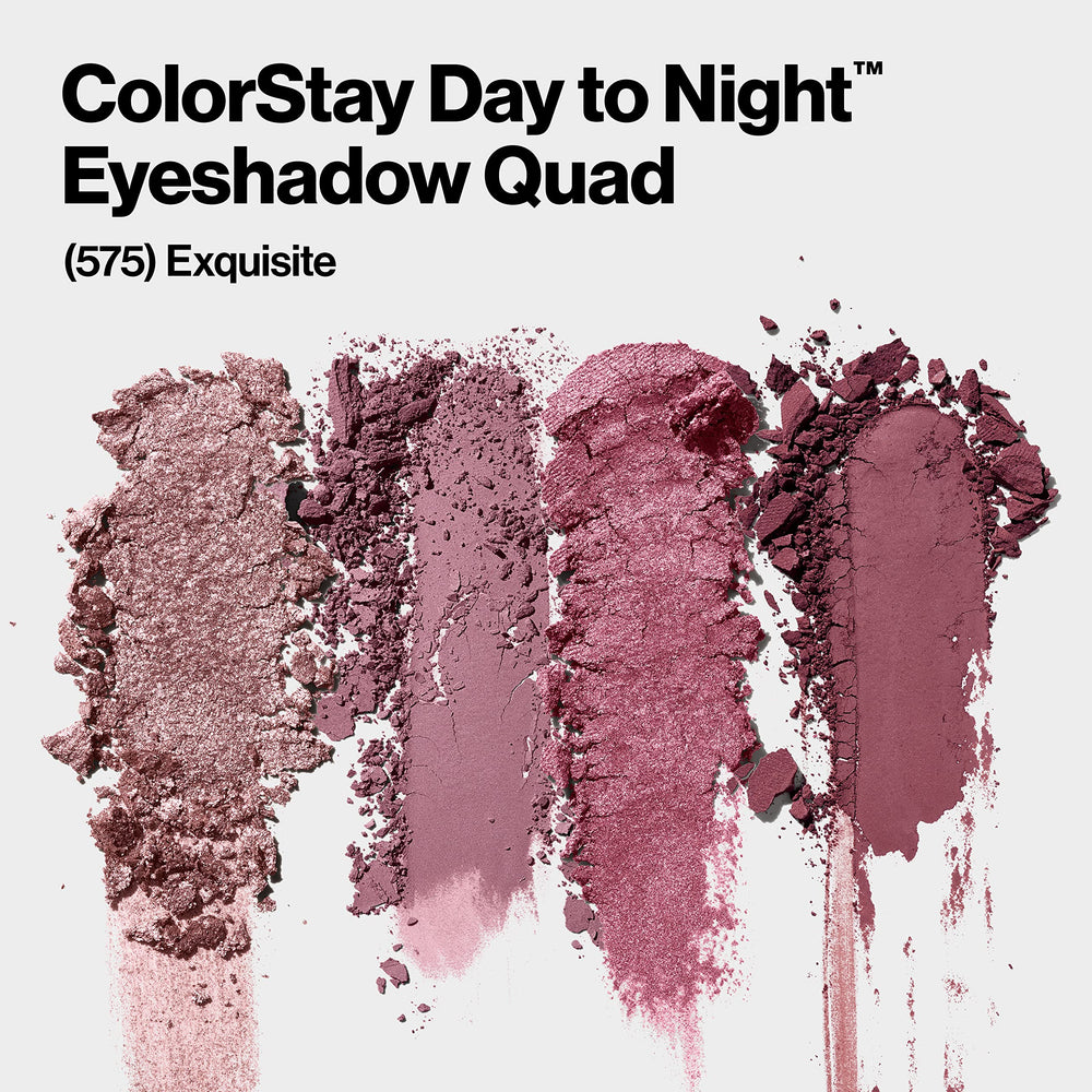 REVLON open quad showing four coordinated shades for versatile day-to-night looks benefit variety