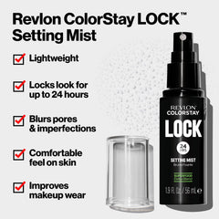 Revlon fine mist spray texture demonstrating light coverage benefit