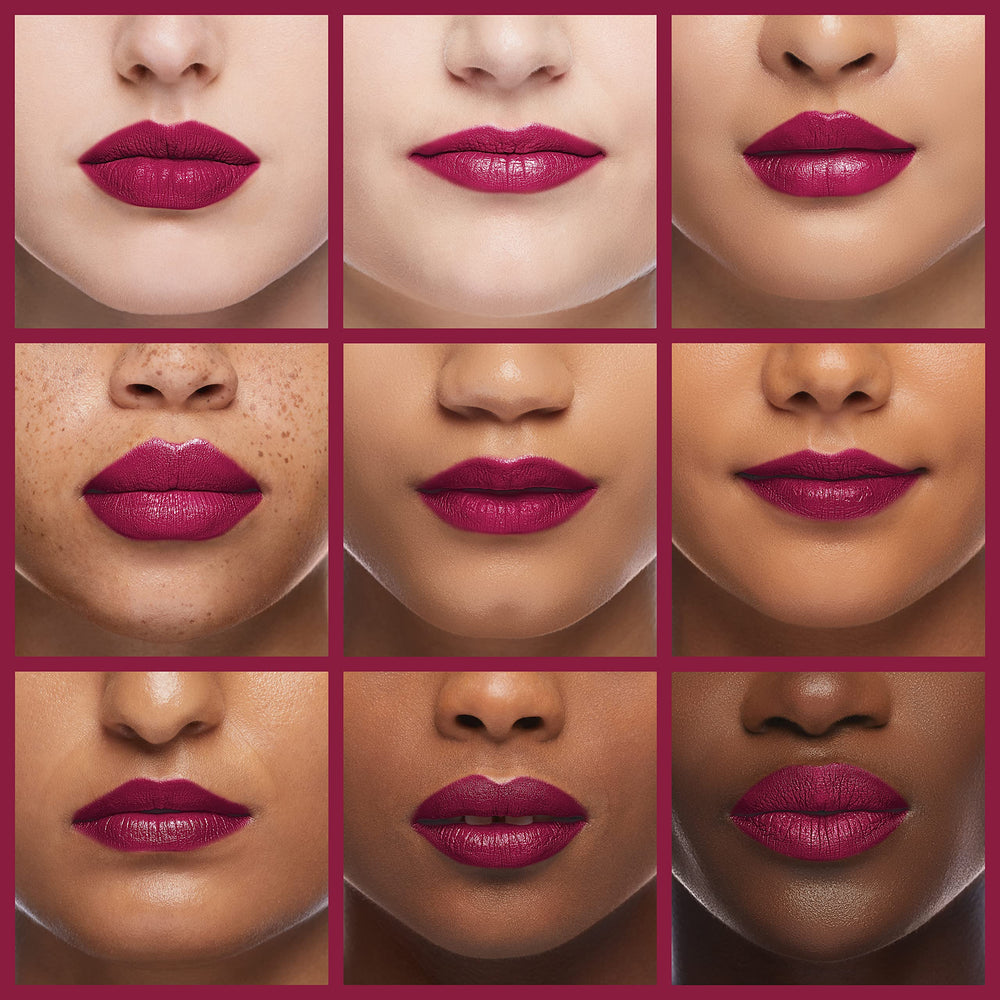 Close-up of Revlon lip color texture highlighting smooth satin finish