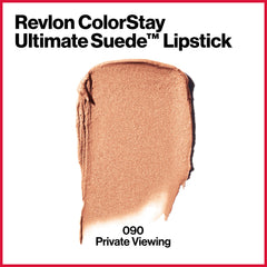 REVLON close-up swatch texture illustrating smooth suede finish and rich pigment