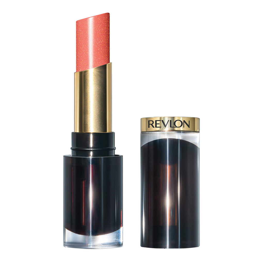Revlon lipstick 019 Dewy Peach front view showing glossy finish and smooth color