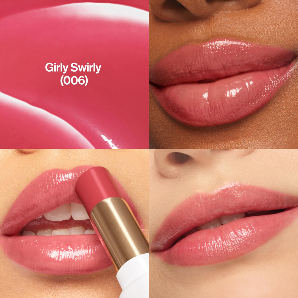 REVLON balm with cap open revealing bullet applicator and smooth glide benefit
