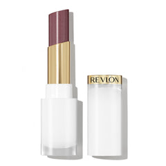 REVLON front packaging of Glass Shine Balm showing shade and finish benefits