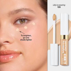 Revlon Glimmer applicator wand close-up demonstrating precise under-eye application