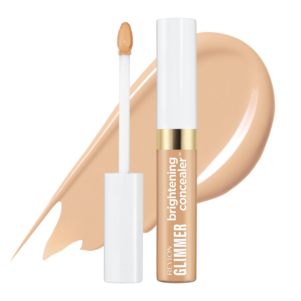 Revlon Glimmer front packaging showing compact brightening concealer for quick coverage