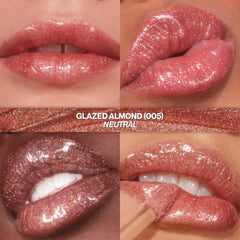 REVLON gloss applicator close-up showing plush tip for even, generous application
