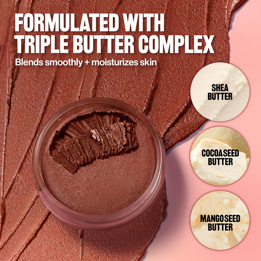 Revlon Glimmer Super Balm beside lipstick to show compact scale and travel ease