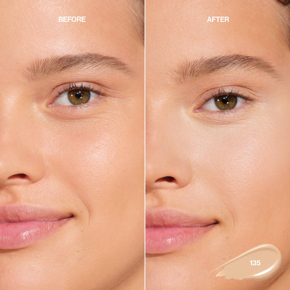 Revlon Glimmer texture swirl illustrating lightweight blendable formula benefits