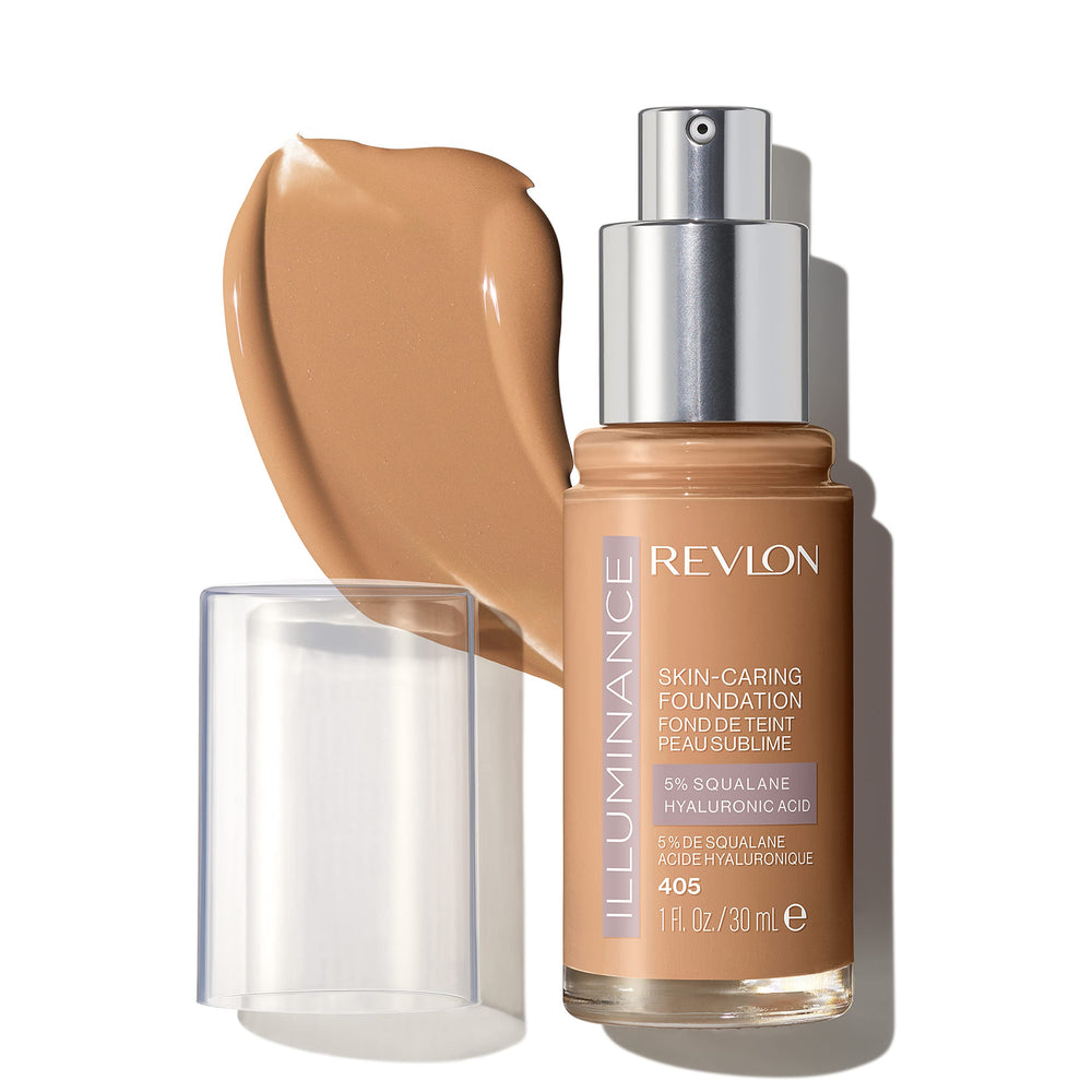 Revlon Illuminance front bottle showing sleek packaging and radiant finish benefit