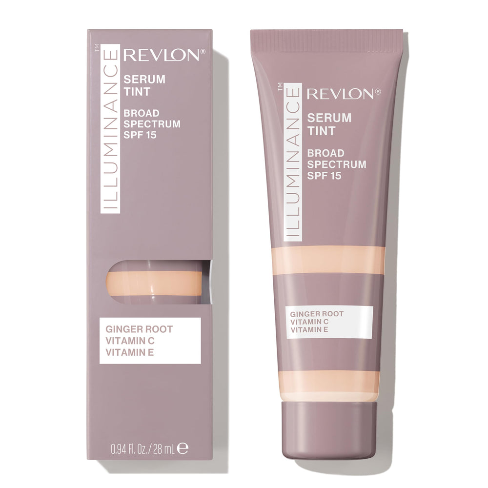 Revlon Illuminance front packaging showing bottle and shade label with product benefit