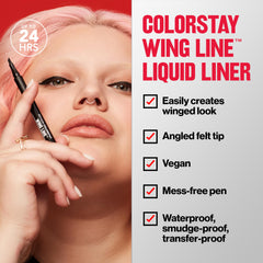 Revlon black ink swipe showing rich color payoff and smooth glide performance