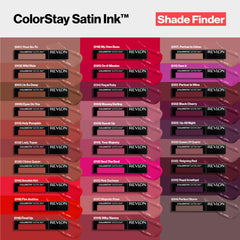 Revlon lipstick on model at night showing bold satin statement