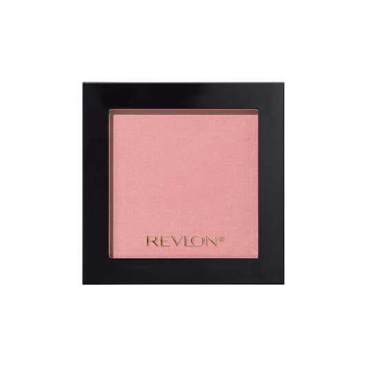 Revlon front compact showing rosé shade and sleek finish benefit: easy storage
