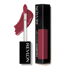 Revlon ColorStay Satin Ink front packaging showing product and shade benefits