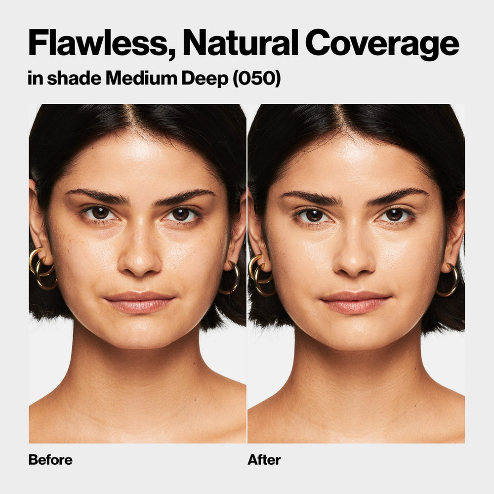 Revlon concealer side label with ingredient highlights for confidence