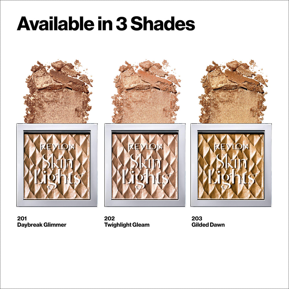 Revlon SkinLights applied on cheekbone highlighting luminous, camera-ready finish