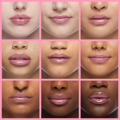 REVLON lipstick texture close-up highlighting creamy finish and hydrating shine benefit
