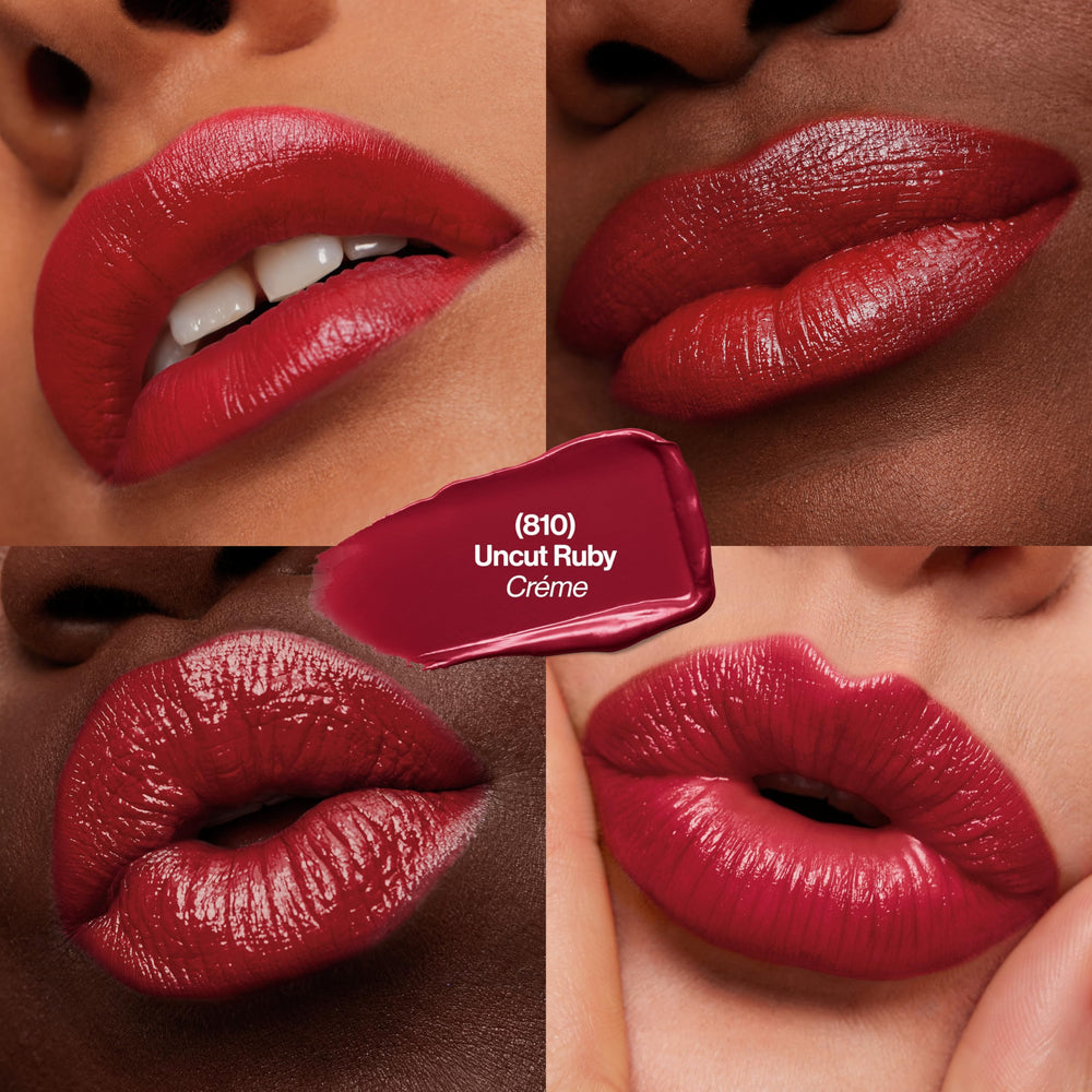 Revlon Super Lustrous angled bullet close-up highlighting smooth glide