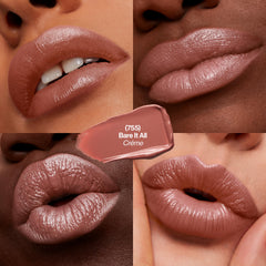 Revlon lipstick bullet close-up highlighting creamy texture and smooth application benefit